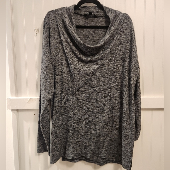 Simply Vera Vera Wang Charcoal Cowl Neck Sweater - Picture 1 of 4